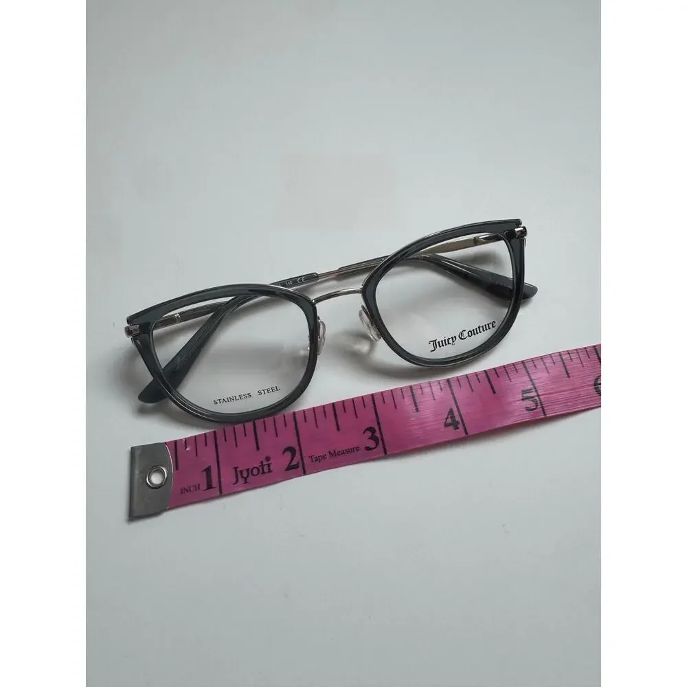 NEW Juicy Couture JU 226/G Rectangle Grey And Gold Eyeglasses